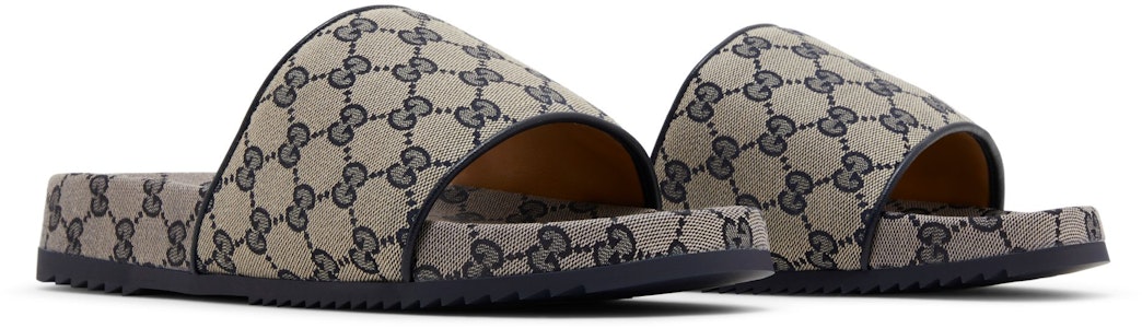 GUCCI 古奇 雙G印花涼鞋 棕色 Cheap GUCCI 古奇 雙G印花涼鞋 棕色