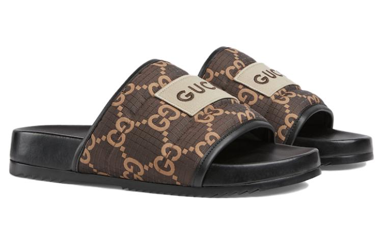 Order グッチ GG スライドサンダル (エボニー) 771466-FACTE-8644