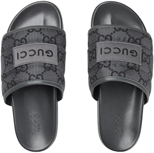 古驰GG拖鞋 '花纹灰黑色' 771466-FACTE-1143 Lookbook 古驰GG拖鞋 '花纹灰黑色' 771466-FACTE-1143
