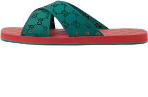 Gucci GG Slide Sandal 'Green' 634082 JER00 3020 Gucci GG Slide Sandal 'Green' 634082 JER00 3020