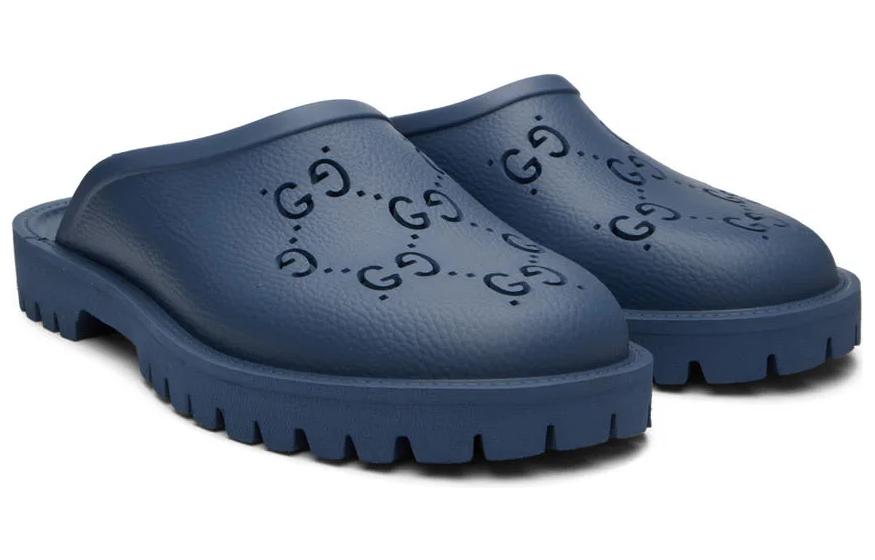 Lookbook Sandal Selop Gucci GG 'Indigo Blue' 655517-JFB00-4246