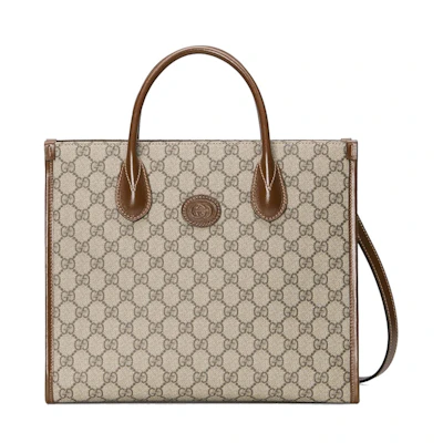 Gucci GG Small Tote Bag Beige/Ebony