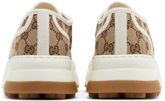 GUCCI古馳 帆布緞面 低幫綁帶 時尚運動鞋 5.5cm 男款 白棕 Details for GUCCI古馳 帆布緞面 低幫綁帶 時尚運動鞋 5.5cm 男款 白棕