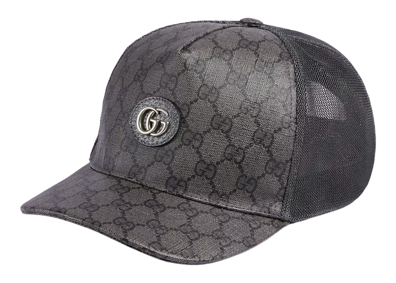 Gucci GG Supreme Baseball Hat Grey/Black