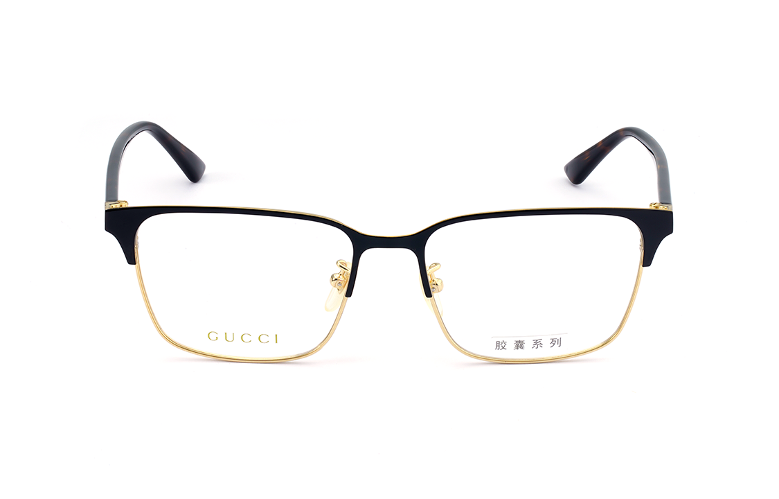 GUCCI GG Supreme Black Gold Eyeglasses Frame for Men GG0756OA-002 圖 2
