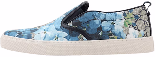 Gucci GG Supreme Canvas Slip-On 'Blue Floral' 546152-KU2E0-8471 Gucci GG Supreme Canvas Slip-On 'Blue Floral' 546152-KU2E0-8471