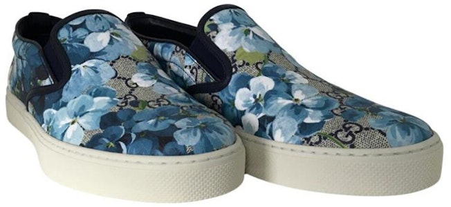 グッチ GGスプリーム 花柄スリッポン (ブルー) 546152-KU2E0-8471 Shop グッチ GGスプリーム 花柄スリッポン (ブルー) 546152-KU2E0-8471