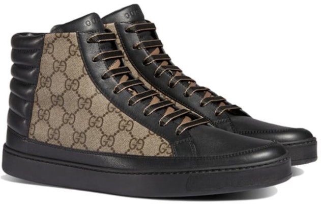 Gucci GG Supreme Tinggi 'Hitam Tan' 386740-A9LN0-1162 Lookbook Gucci GG Supreme Tinggi 'Hitam Tan' 386740-A9LN0-1162