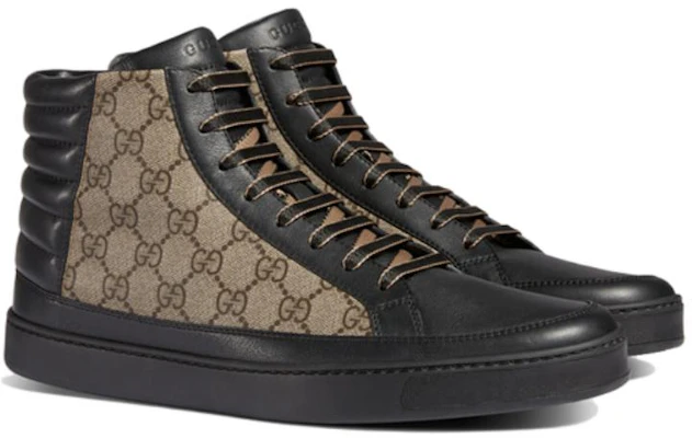 Gucci GG Supreme High 'Black Tan' 386740-A9LN0-1162 Lookbook Gucci GG Supreme High 'Black Tan' 386740-A9LN0-1162