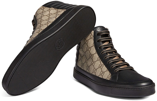 Gucci GG Supreme High 'Black Tan' 386740-A9LN0-1162 Shop Gucci GG Supreme High 'Black Tan' 386740-A9LN0-1162