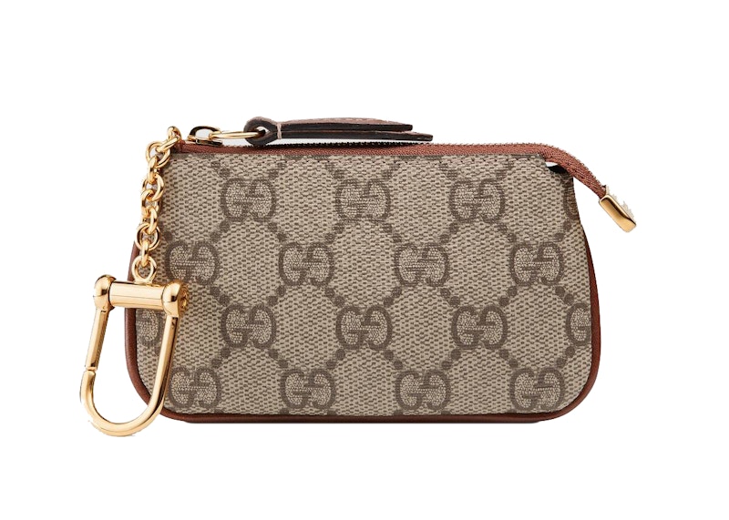 Gucci GG Supreme Key Pouch Beige/Ebony