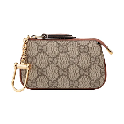 Gucci GG Supreme Key Pouch Beige/Ebony