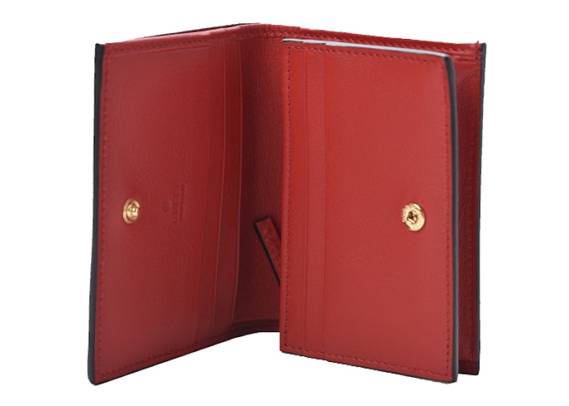 Gucci GG Supreme Monogram Apple Card Case Wallet Brown 圖 2