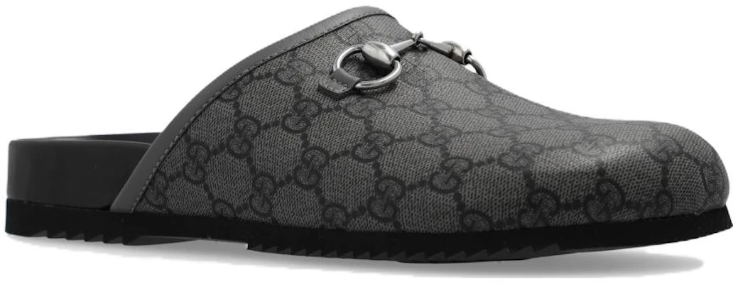 Gucci GG Supreme mule with Horsebit 'Grey Black' 738964-FABP9-8746 Lookbook Gucci GG Supreme mule with Horsebit 'Grey Black' 738964-FABP9-8746