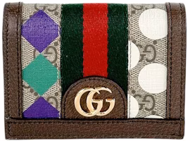 Gucci GG Supreme Ophidia Card Case Brown Multi Gucci GG Supreme Ophidia Card Case Brown Multi