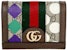 Gucci GG Supreme Ophidia Card Case Brown Multi