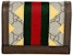 Gucci GG Supreme Ophidia Card Case Brown Multi