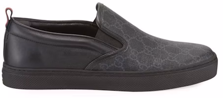 Gucci GG Supreme Slip-On 'Black' 407362-KWZK0-1082 Gucci GG Supreme Slip-On 'Black' 407362-KWZK0-1082