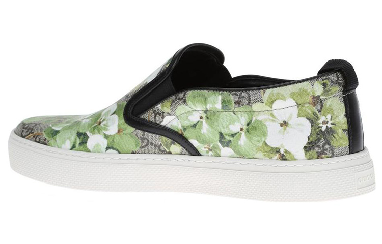Shop 古驰GG高档花卉印花懒人鞋 407362-KU2E0-8961