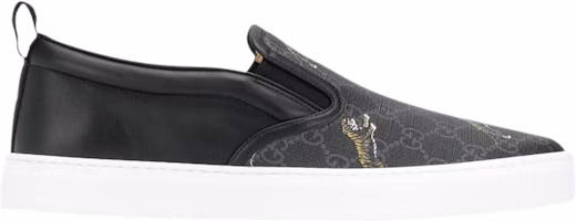 Gucci GG Supreme Slip-On 'Tigers' 407362-G0K10-1101 Gucci GG Supreme Slip-On 'Tigers' 407362-G0K10-1101