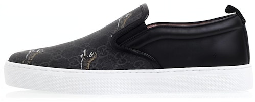 Gucci GG Supreme Slip-On 'Tigers' 407362-G0K10-1101 Gucci GG Supreme Slip-On 'Tigers' 407362-G0K10-1101