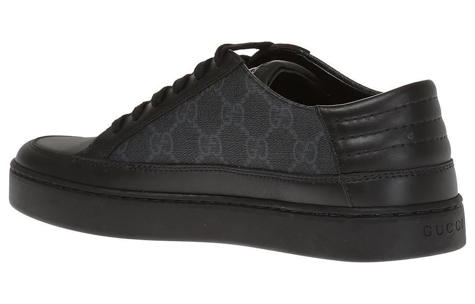 Shop Gucci GG Supreme Sneaker 'Grey Black' 433716-A9LN0-1084
