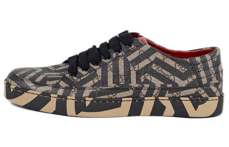 Buy Gucci GG Supreme Caleido运动鞋 '黑米色' 407343-KVW809786