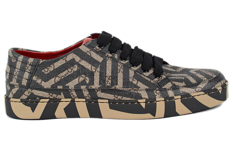 Order Gucci GG Supreme Caleido运动鞋 '黑米色' 407343-KVW809786