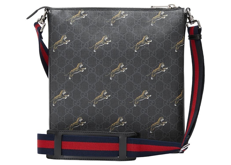 Gucci GG Supreme Tigers Messenger Black/Grey 圖 2