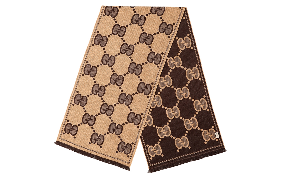 GUCCI GG Wool Double-Sided Jacquard Scarf Unisex Couples Style 598993-3GC15-9764 圖 2