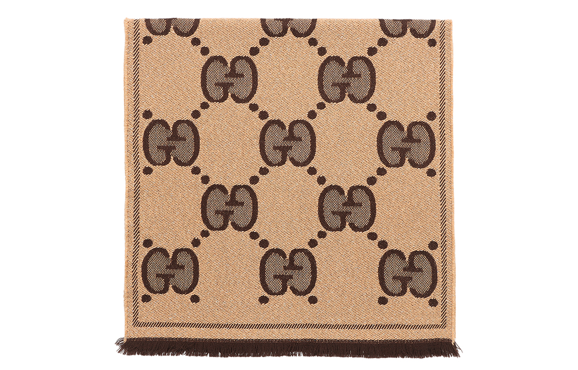 GUCCI GG Wool Double-Sided Jacquard Scarf Unisex Couples Style 598993-3GC15-9764 圖 5