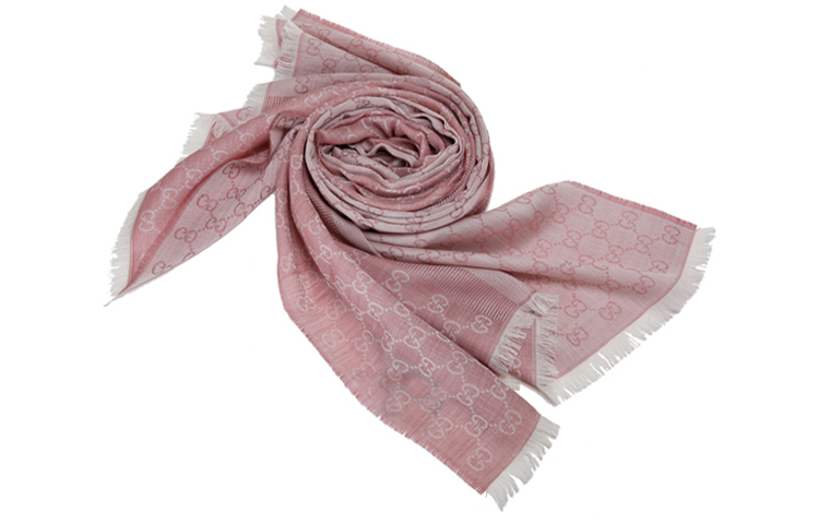 GUCCI GG Wool Scarf with Tassels Pink Unisex情侣款 282390-3G704-6978 圖 4