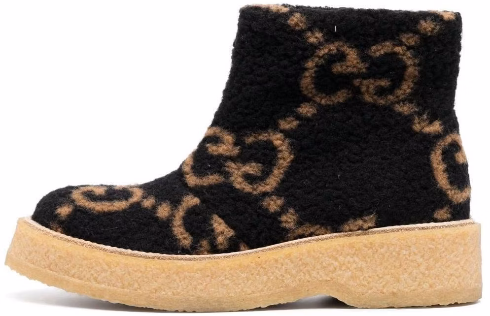 gucci-gg-wool-sleeve-black-short-boots-719714-uup-00-1801