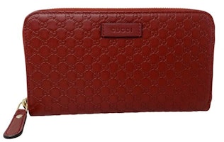 Gucci GG Zip Clutch Micro Guccissima Red Gucci GG Zip Clutch Micro Guccissima Red