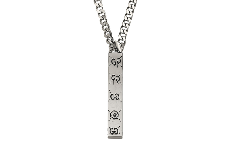 GUCCI Ghost 925 Silver Necklace Unisex Couple Style 455314-J8400-0701 圖 2