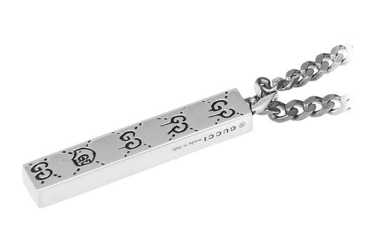 GUCCI Ghost 925 Silver Necklace Unisex Couple Style 455314-J8400-0701 圖 4