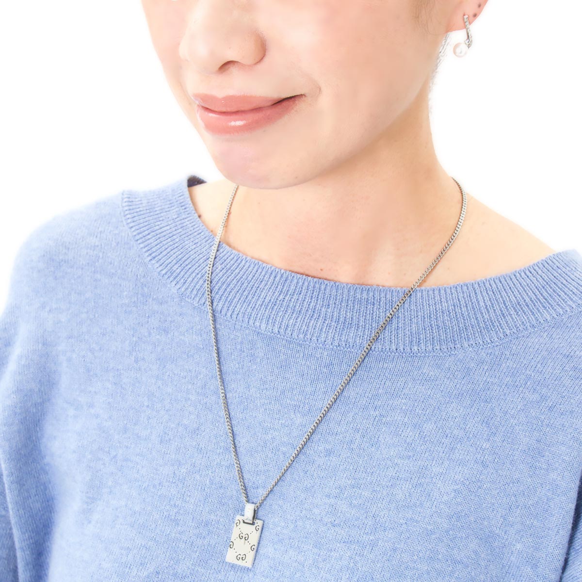 GUCCI Ghost Pendant 925 Silver Unisex Necklace for Couples 455315-J8400-0701 圖 5