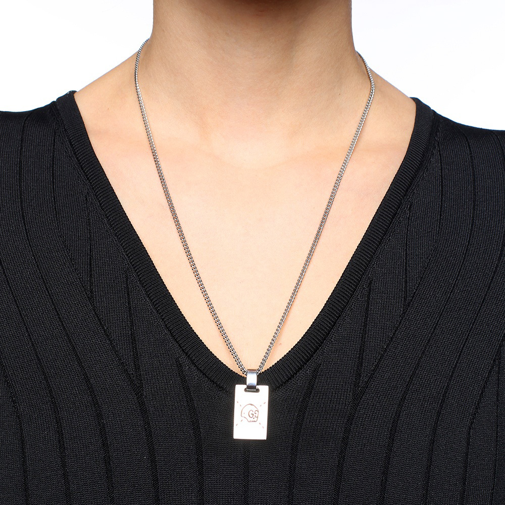 GUCCI Ghost Pendant 925 Silver Unisex Necklace for Couples 455315-J8400-0701 圖 6