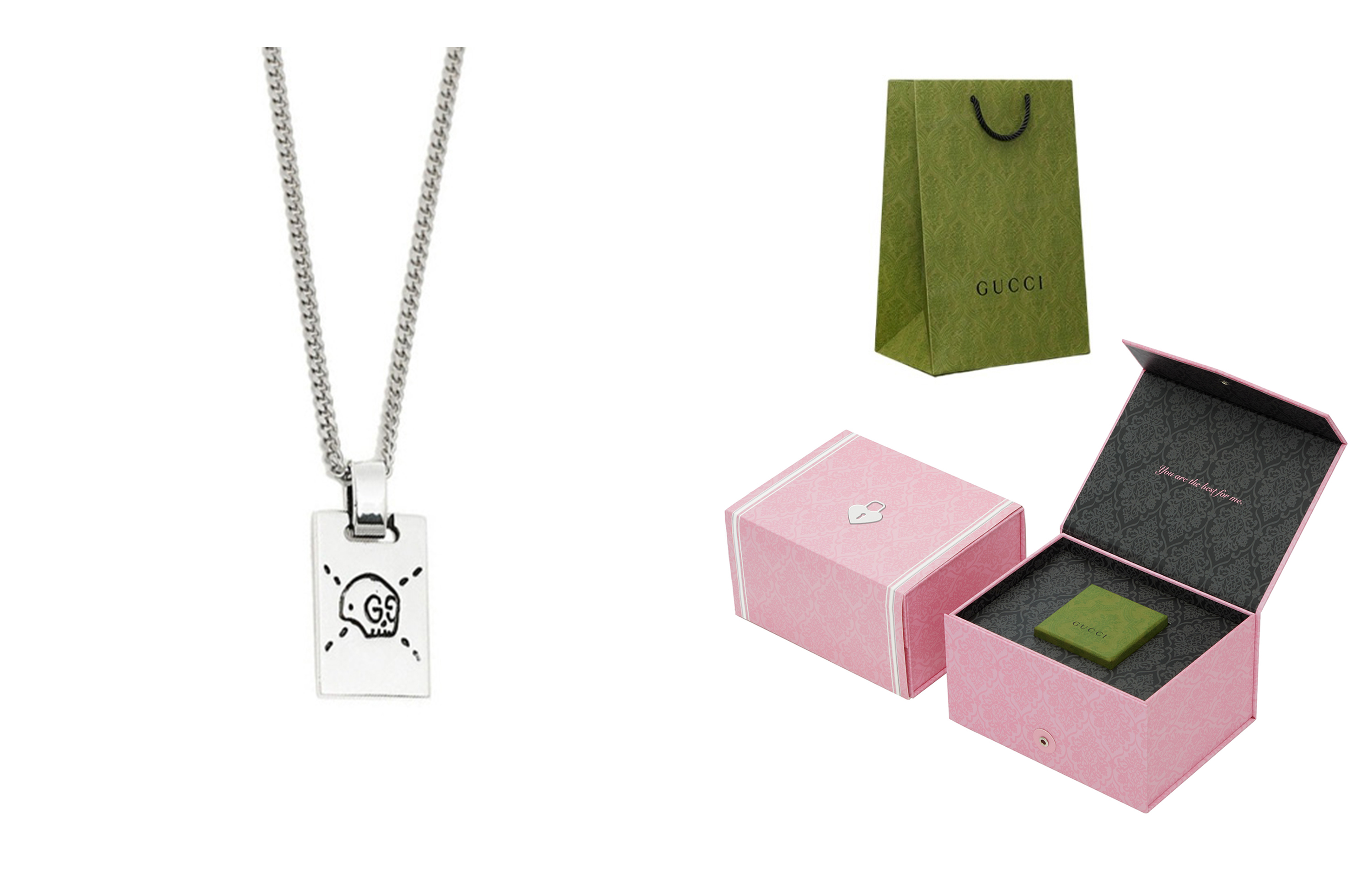 GUCCI Ghost Pendant 925 Silver Unisex Necklace for Couples 455315-J8400-0701 圖 9