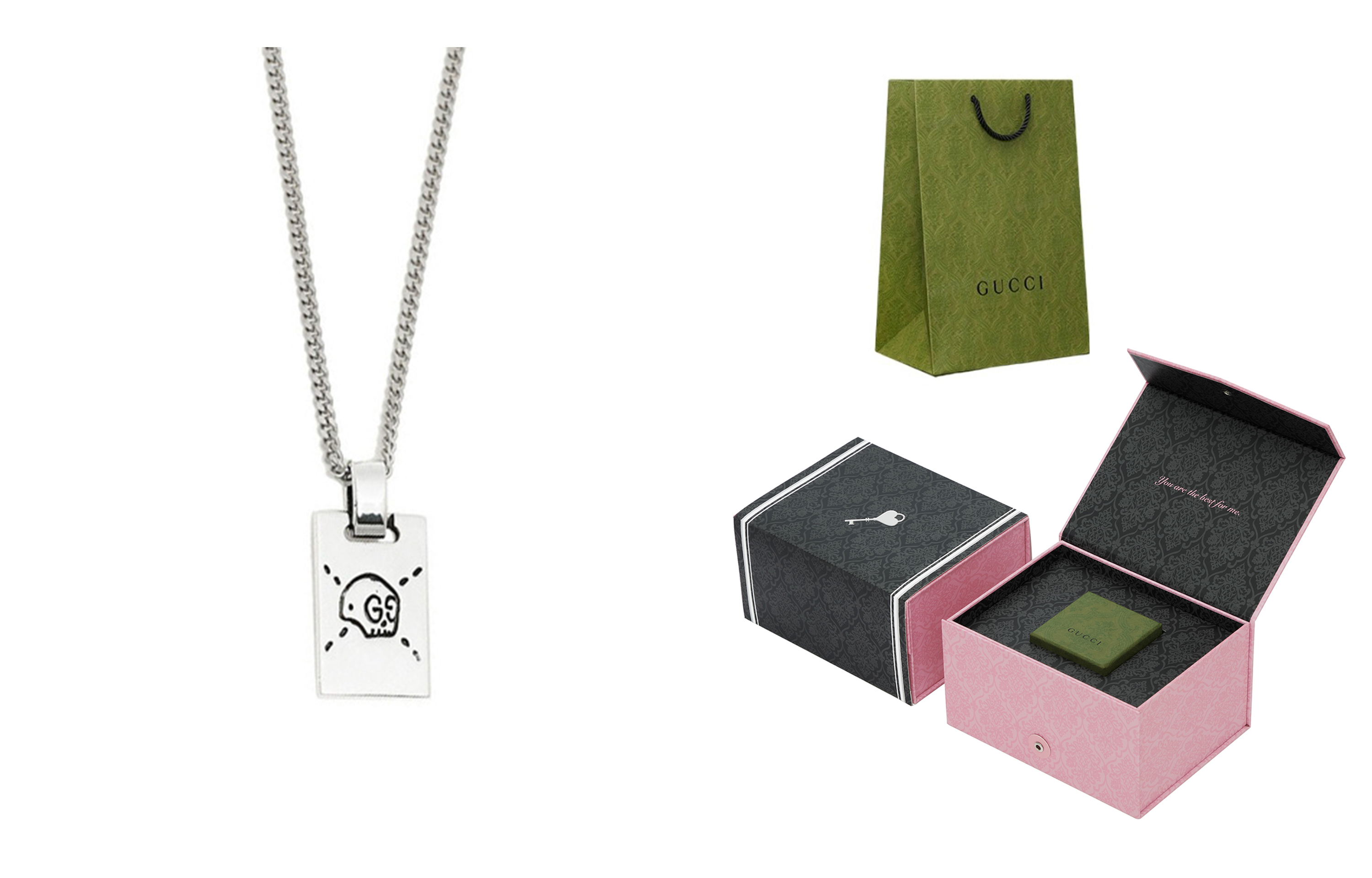 GUCCI Ghost Pendant 925 Silver Unisex Necklace for Couples 455315-J8400-0701 圖 10