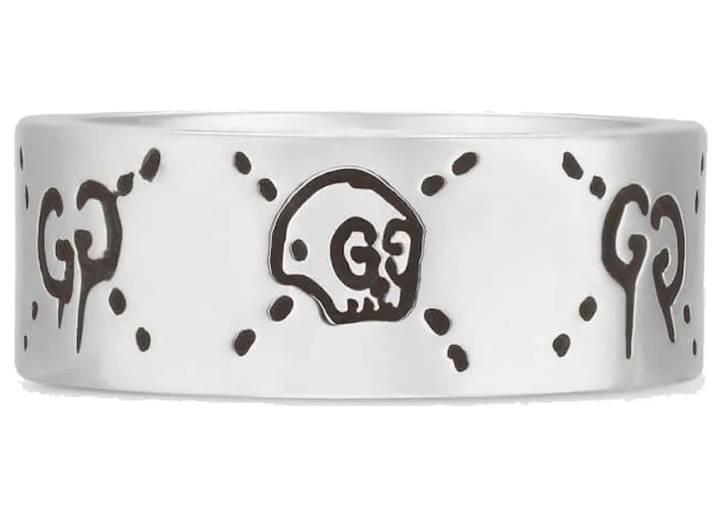 Gucci Ghost Skull Ring Silver