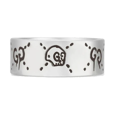 Gucci Ghost Skull Ring Silver