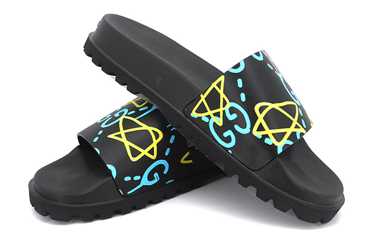 Shop Gucci Ghost Slide ''Imprimé Étoile Noir'' 429360-DSS00-8403