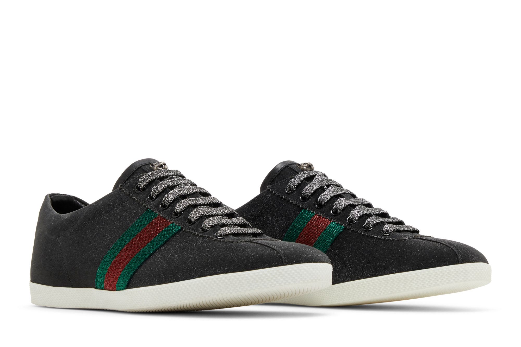 Gucci Glitter Web Stud Low 'Black' 圖 8