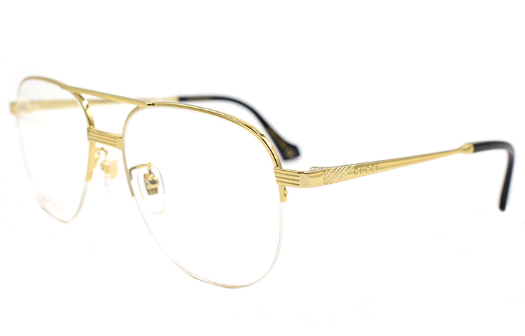 Gucci Glorious Style Series Gold Aviator Optical Eyeglass Frames for Men GG0745O-001 圖 2