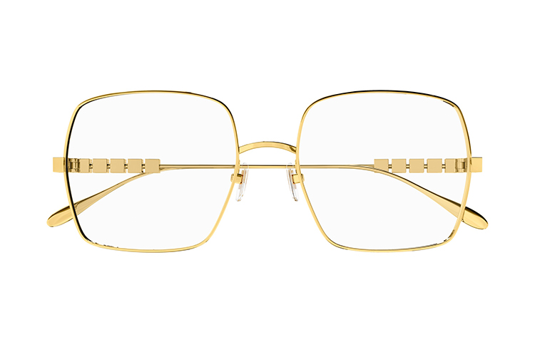 GUCCI Gold Metal Square Optical Glasses Unisex Retro Couple Style. GG1434O 圖 3