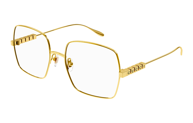 GUCCI Gold Metal Square Optical Glasses Unisex Retro Couple Style. GG1434O 圖 4