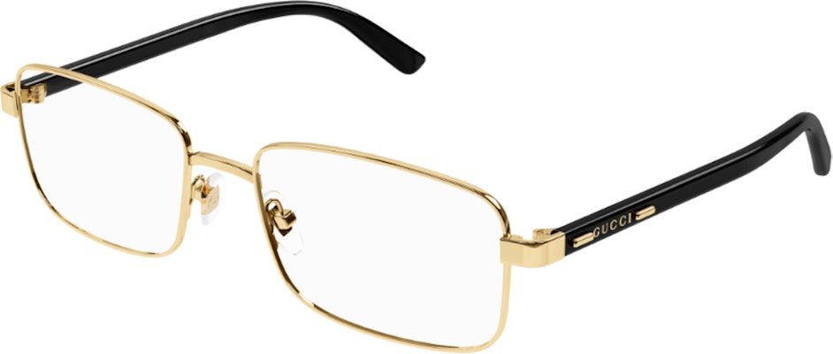 GUCCI 男士金色矩形光学眼镜 寺庙饰有标志细节 GG1586O004 Order GUCCI 男士金色矩形光学眼镜 寺庙饰有标志细节 GG1586O004
