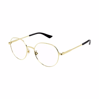 GUCCI Gold Round Optical Glasses Unisex Elegant Minimalist Design (Prescription-Ready) GG1232OA-002 53