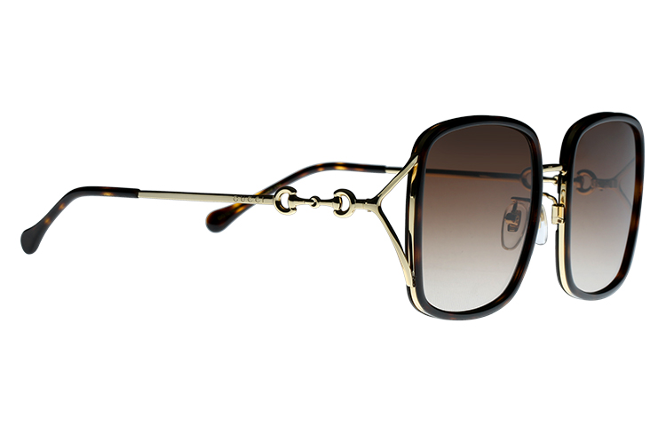 GUCCI Gradient Brown Lens Metal Frame Elegant Square Sunglasses GG1016SK-003 58 圖 5